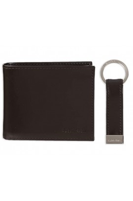 [熱門之選] Calvin Klein Men's RFID Blocking Leather Bifold Wallet- Brown